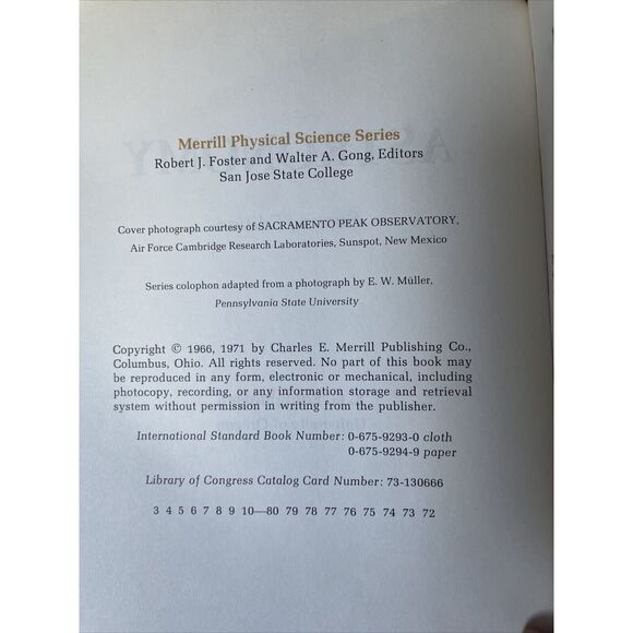 Vintage Science Textbook Astronomy By E.G. Ebbighausen SC 2nd Edition 1971 - Picture 5 of 10